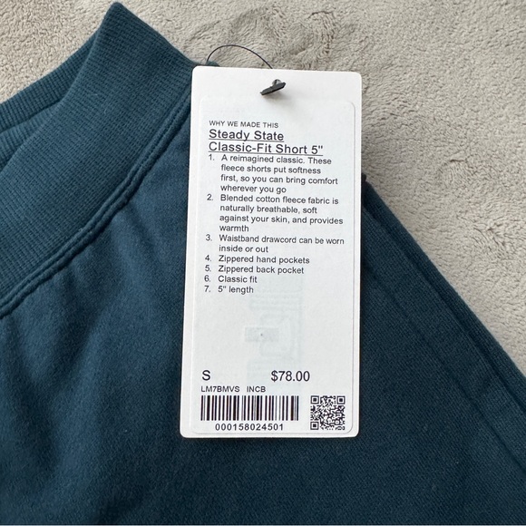lululemon athletica Steady State Classic Fit Shorts 5” NWT - Picture 3 of 5